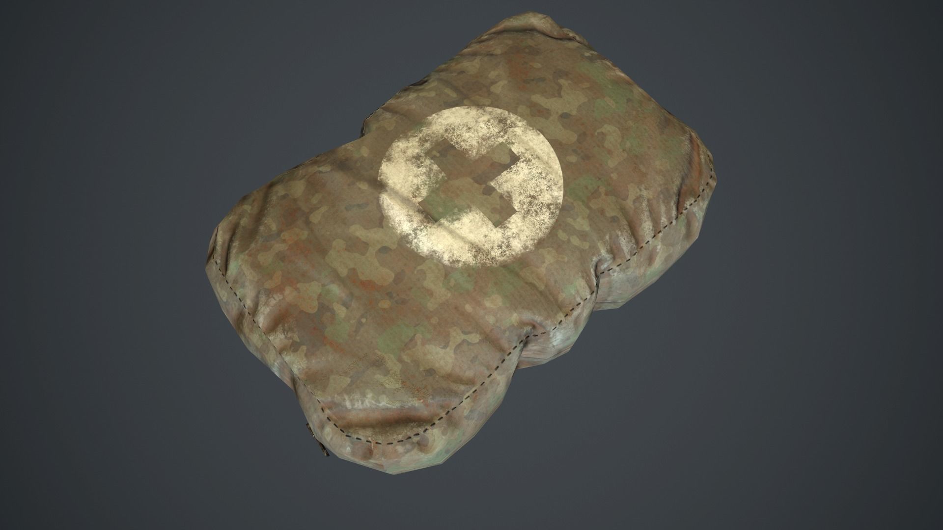 Camouflage First Aid Kit PBR Game Ready Low-poly 3D model_17