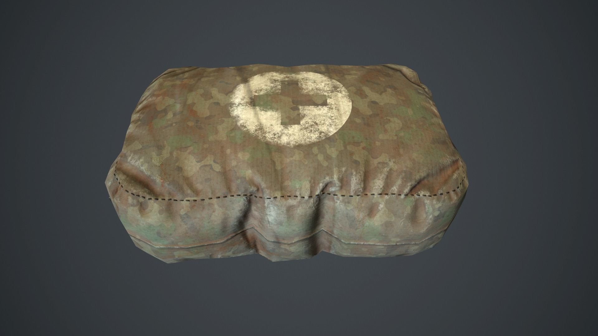 Camouflage First Aid Kit PBR Game Ready Low-poly 3D model_15