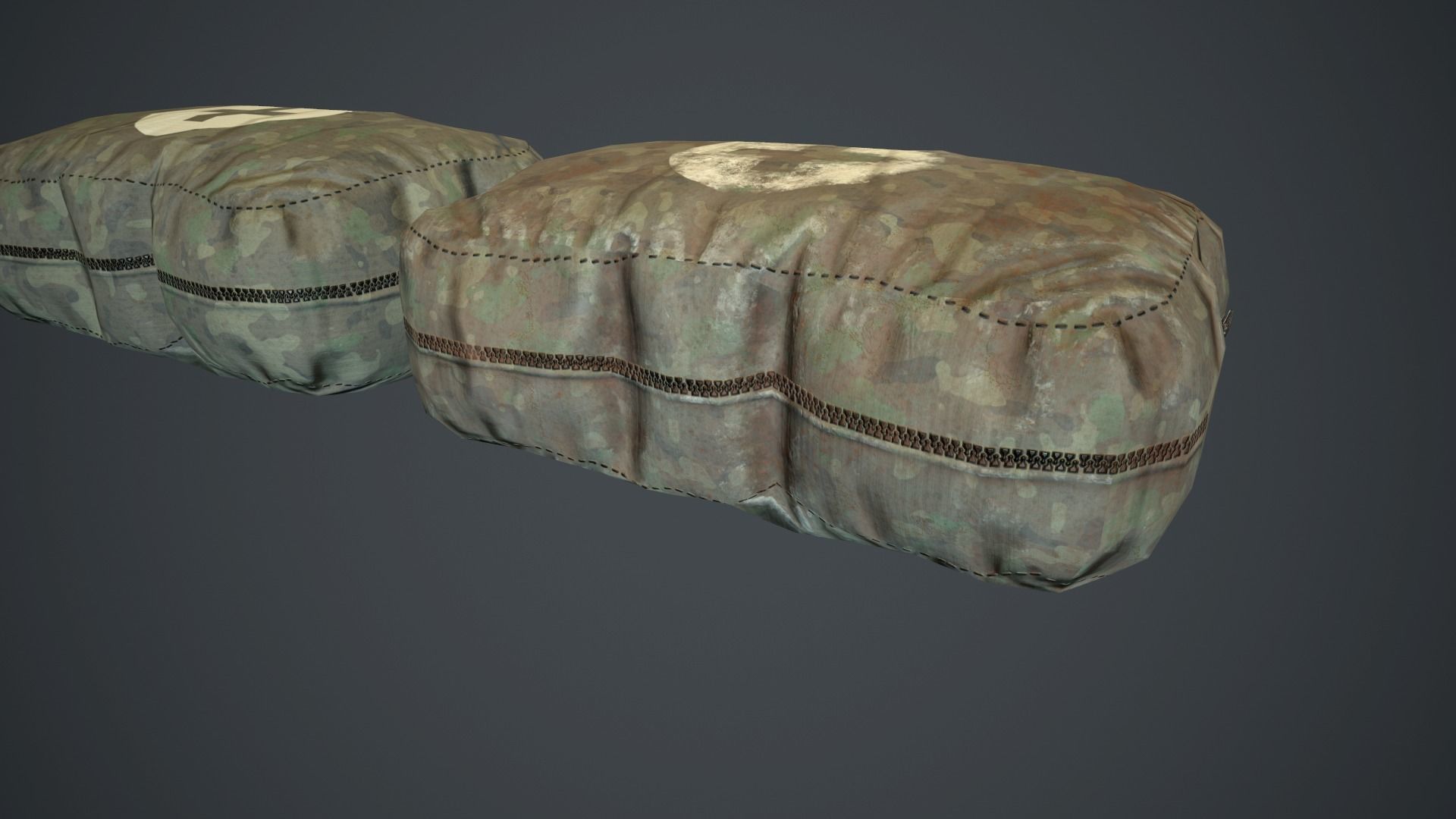 Camouflage First Aid Kit PBR Game Ready Low-poly 3D model_2