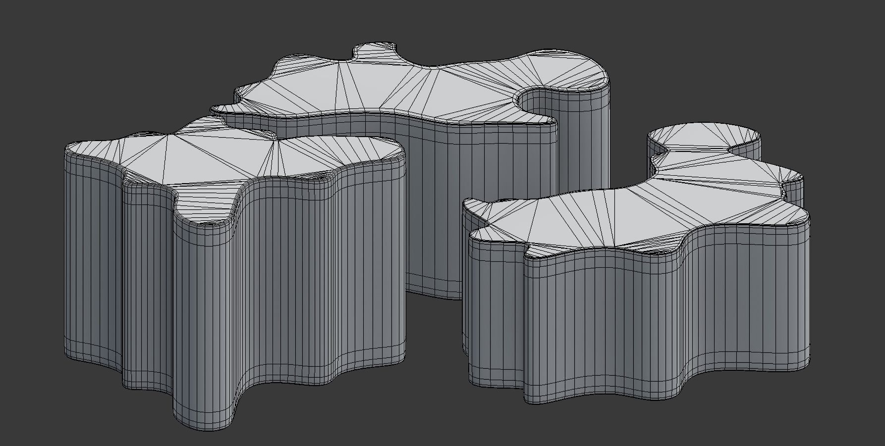 Gold Modern Coffee Table 3D model_6