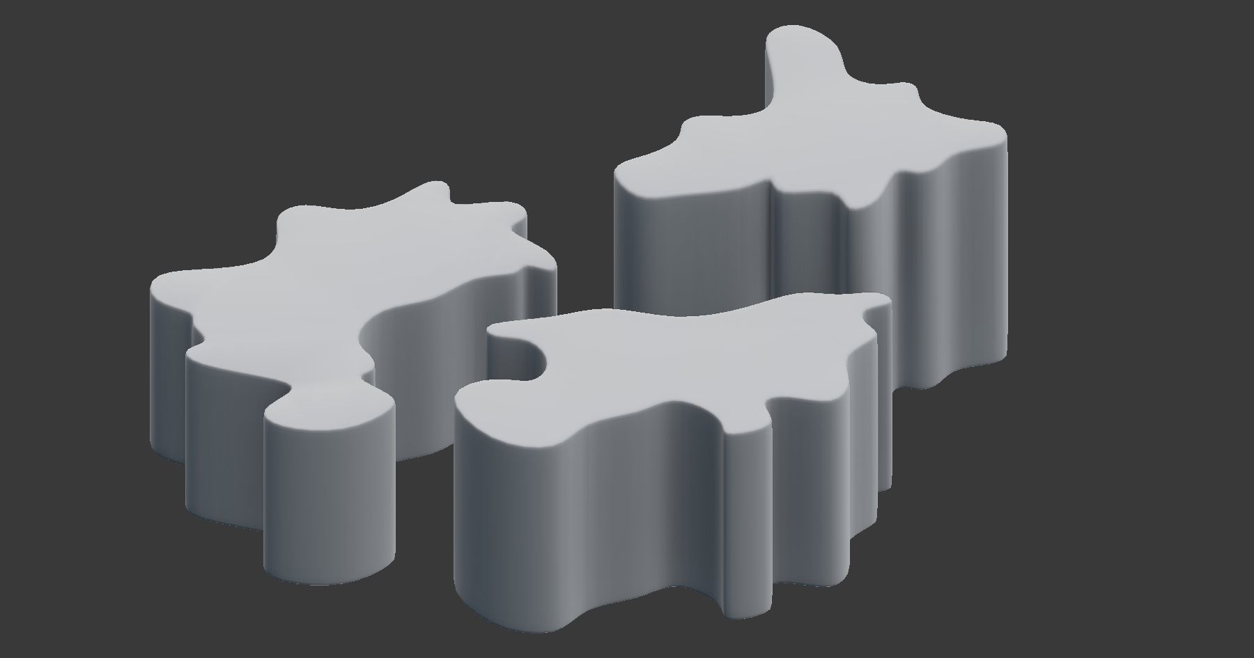 Gold Modern Coffee Table 3D model_4