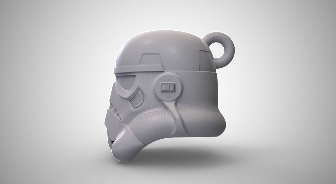 Stormtrooper Keychain 3D print model_1