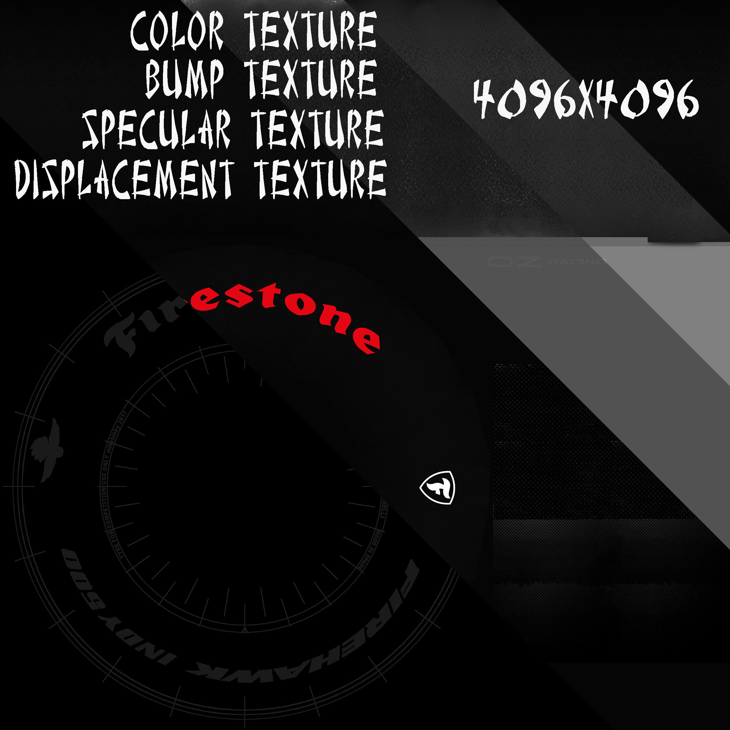 Andretti indy car 2017 Low-poly 3D model_12