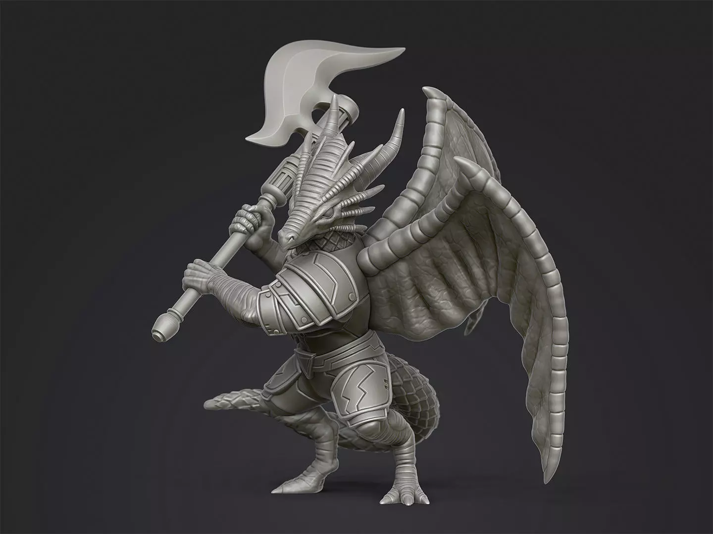 SciFi Dragonkin Miniature 3D print model