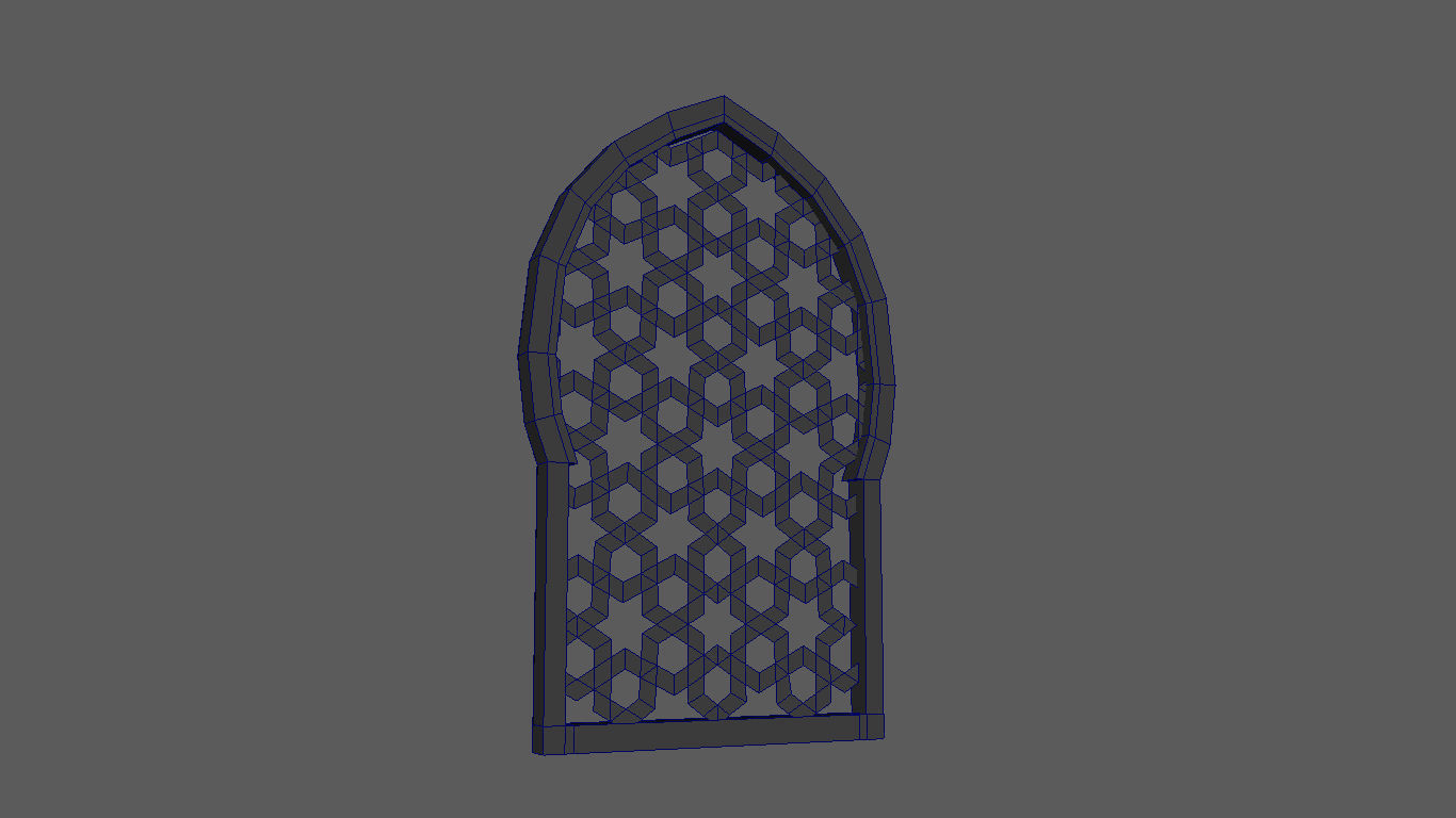 Arabian window - lowpoly Low-poly 3D model_2