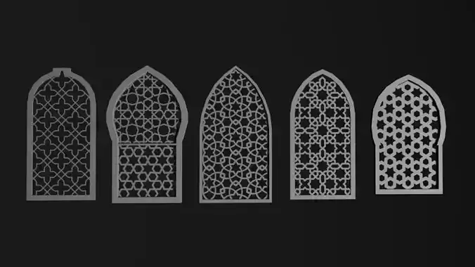 Arabian window - lowpoly Low-poly 3D model