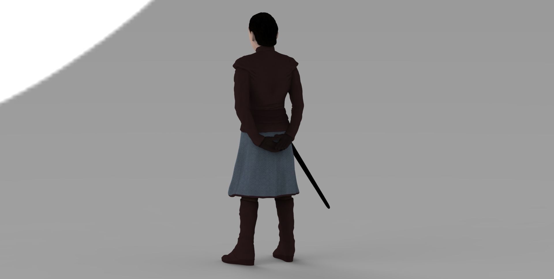 Arya Stark Game of Thrones ready for full color 3D printing 3D print model_13