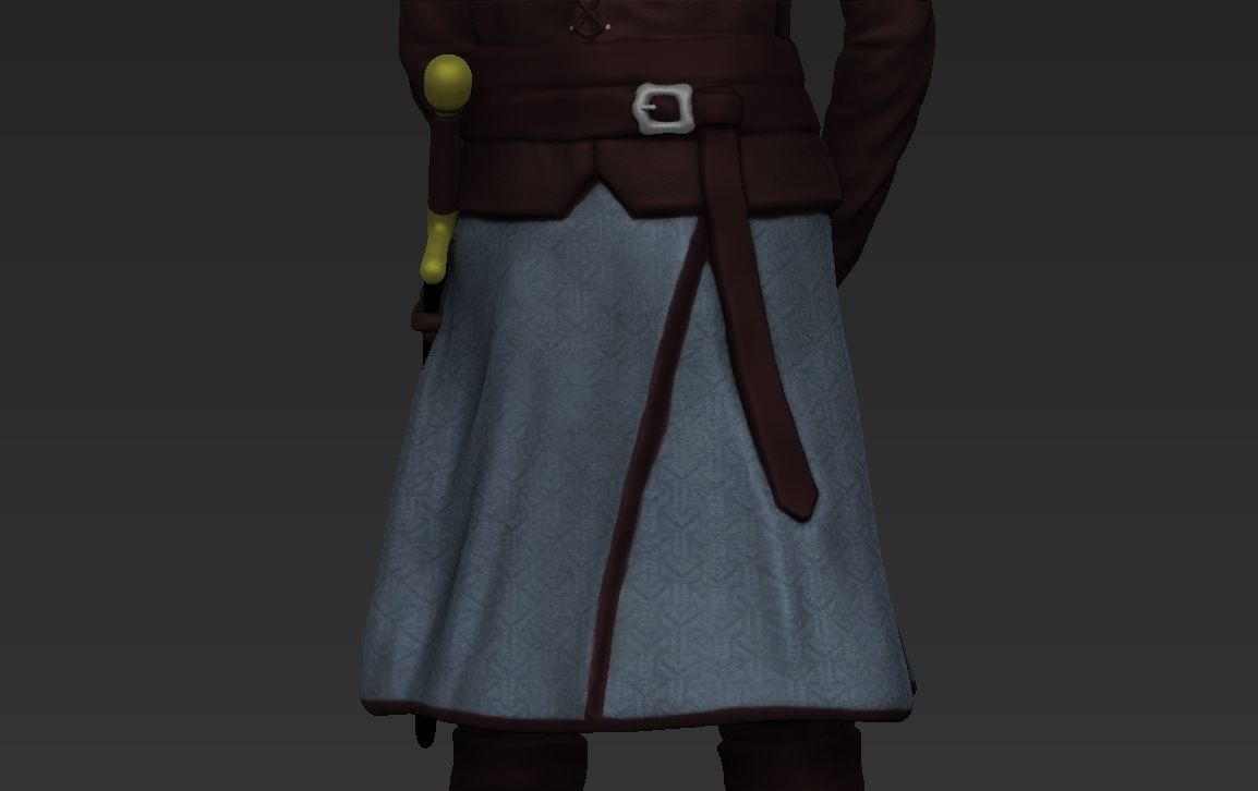 Arya Stark Game of Thrones ready for full color 3D printing 3D print model_30