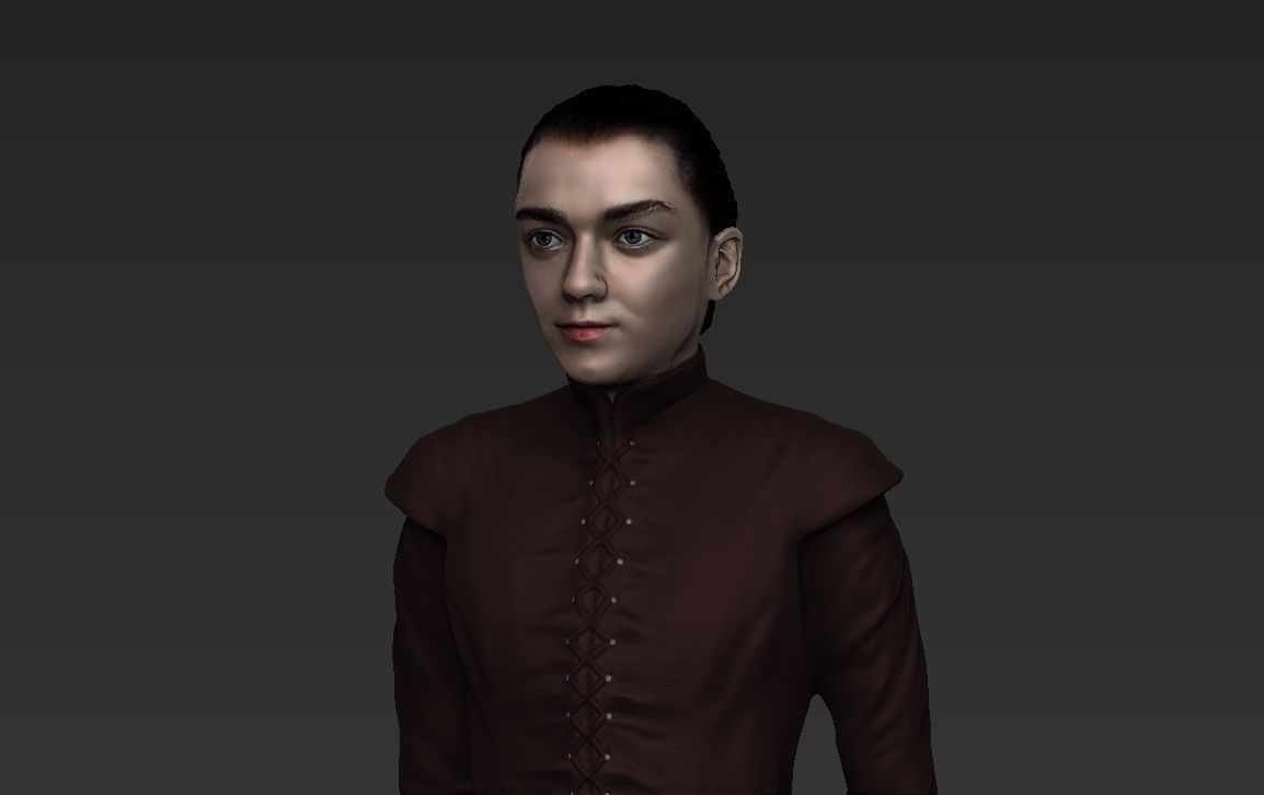 Arya Stark Game of Thrones ready for full color 3D printing 3D print model_29
