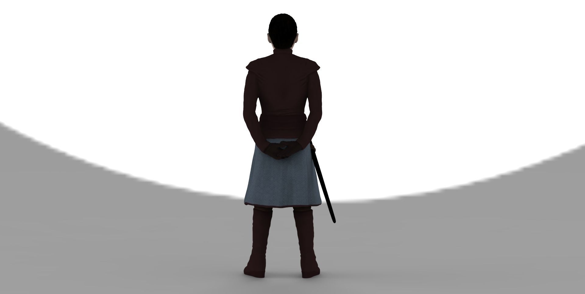 Arya Stark Game of Thrones ready for full color 3D printing 3D print model_16