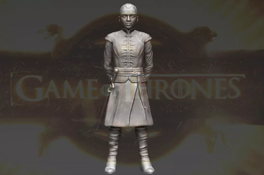 Arya Stark Game of Thrones 3D printing ready stl obj formats 3D print model_0