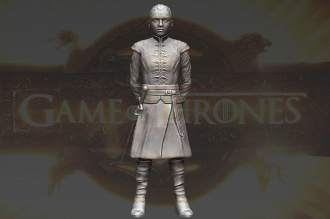 Arya Stark Game of Thrones 3D printing ready stl obj formats 3D print model