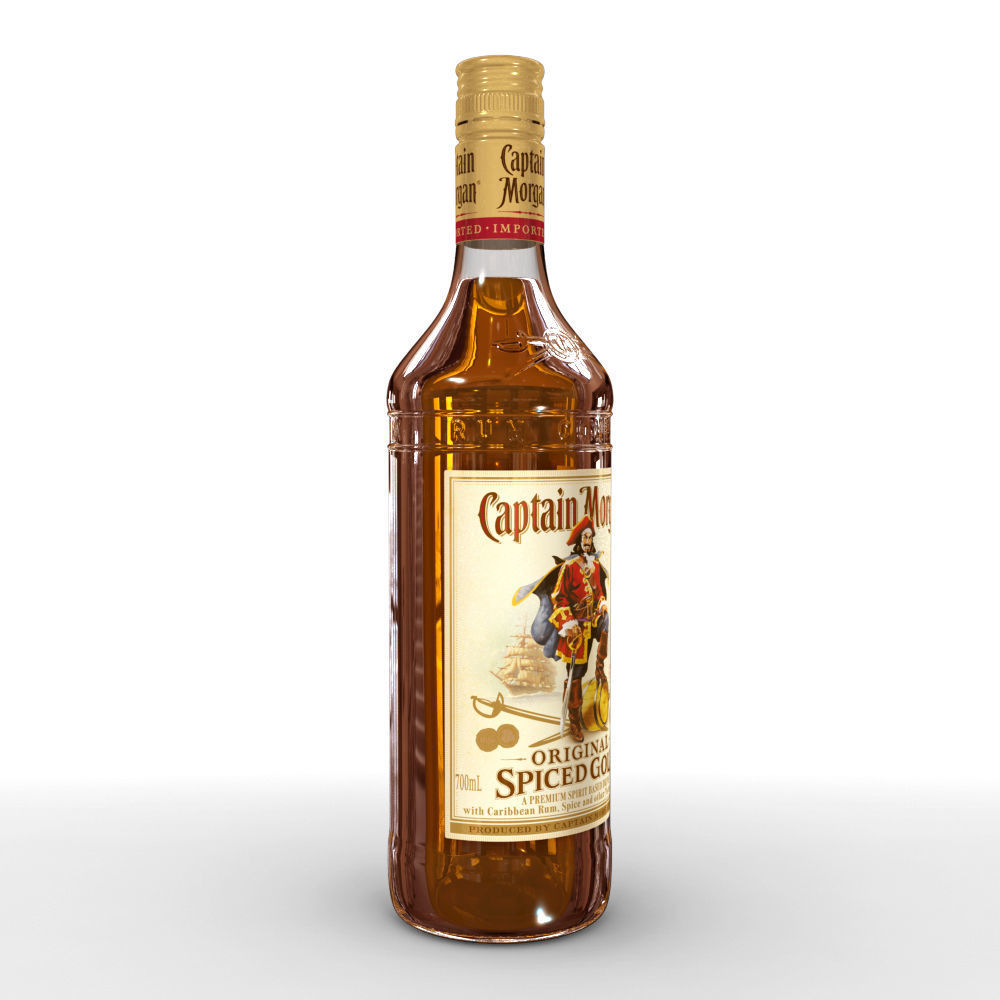 Captain Morgan 70cl Bottle 3D model_2