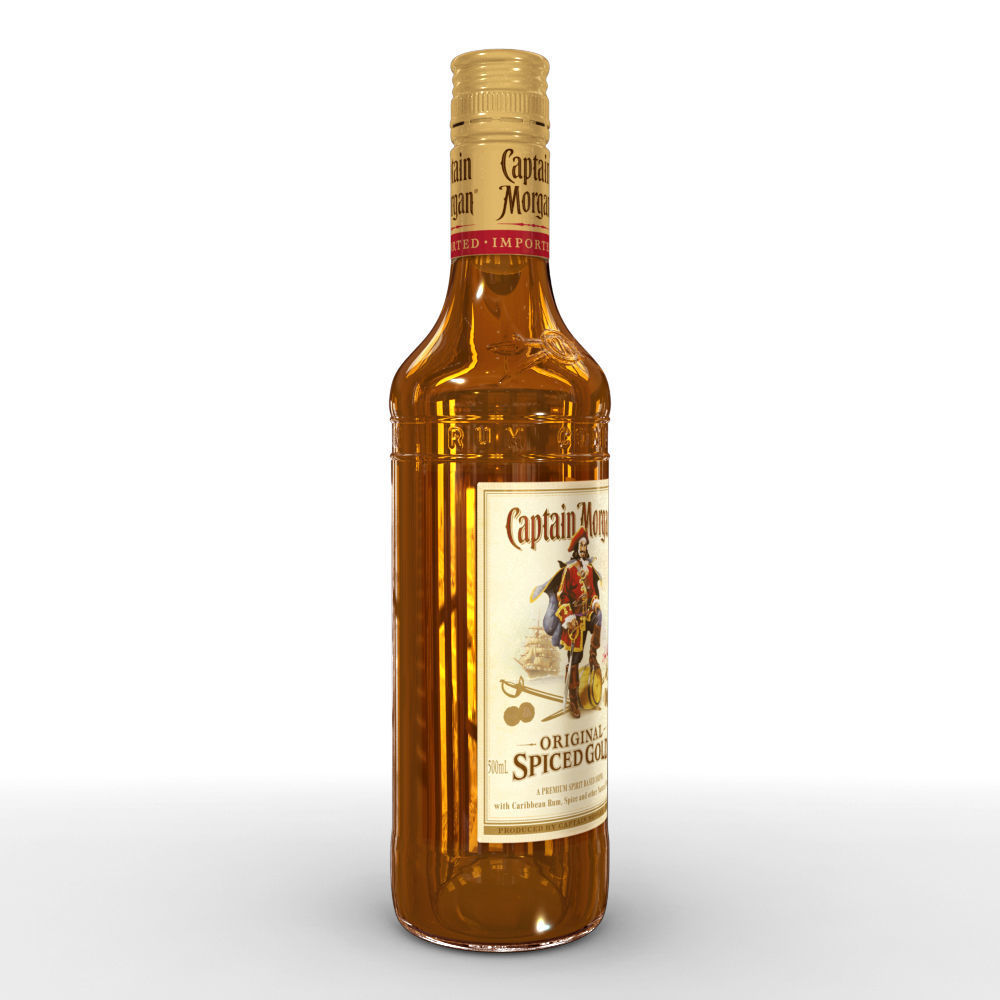 Captain Morgan 50cl Bottle 3D model_2