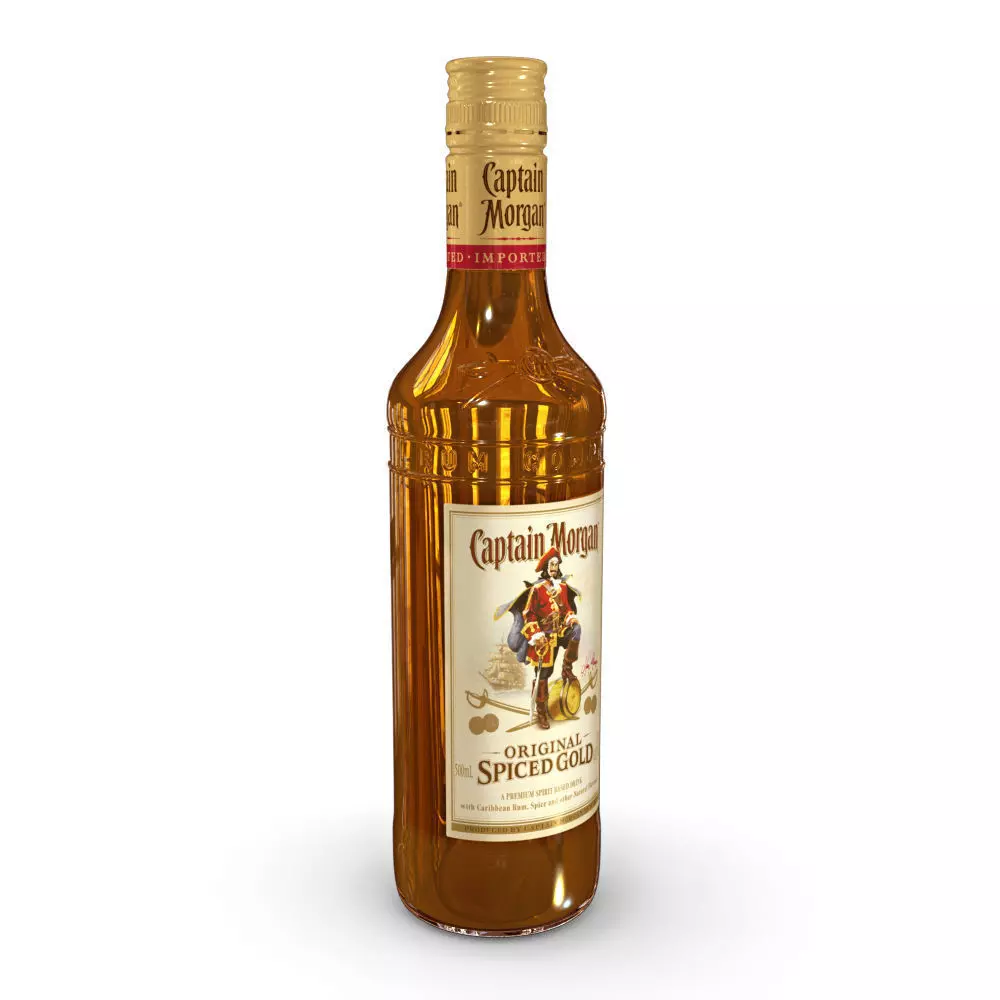 Captain Morgan 50cl Bottle 3D model_0