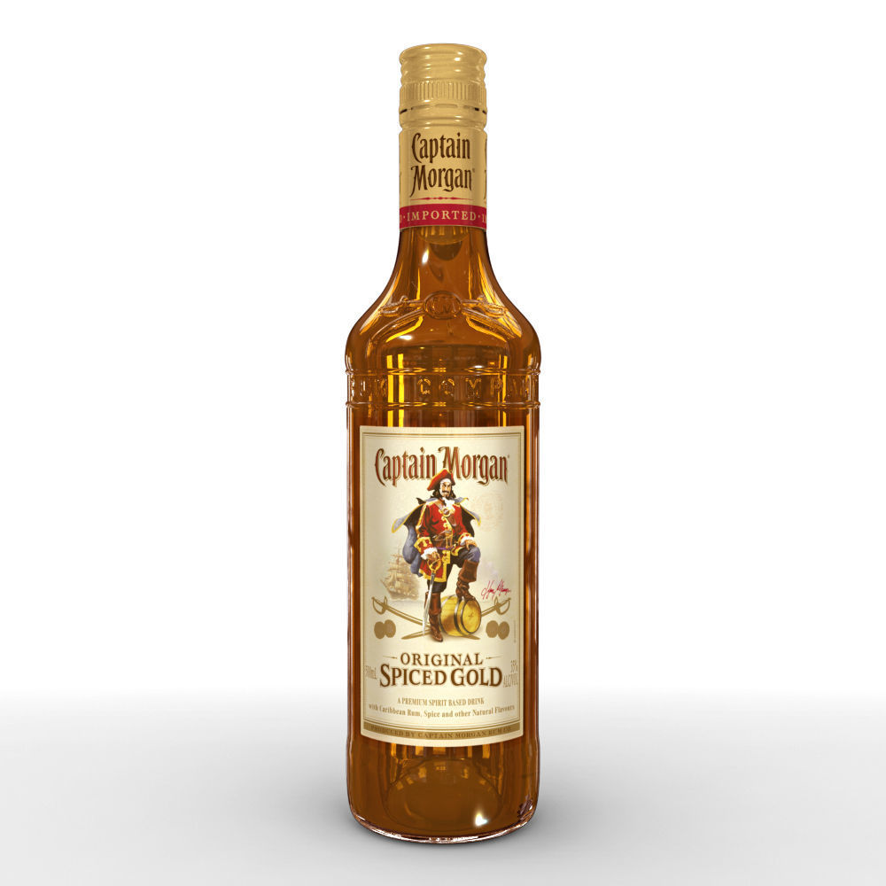 Captain Morgan 50cl Bottle 3D model_1