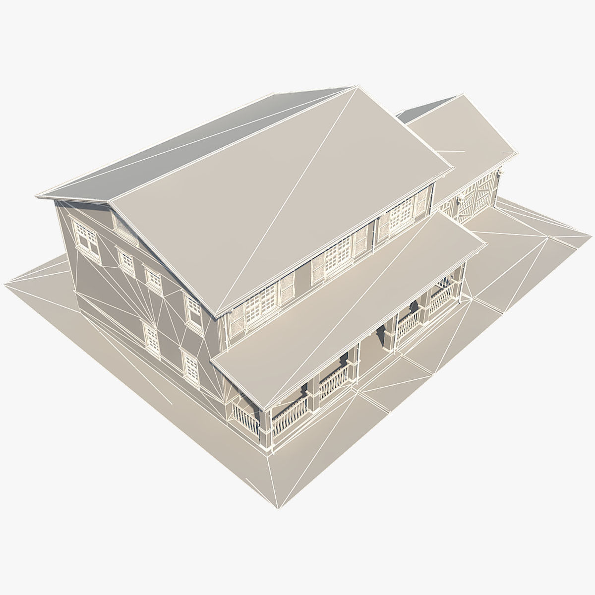 Traditional House 04 Low-poly 3D model_10