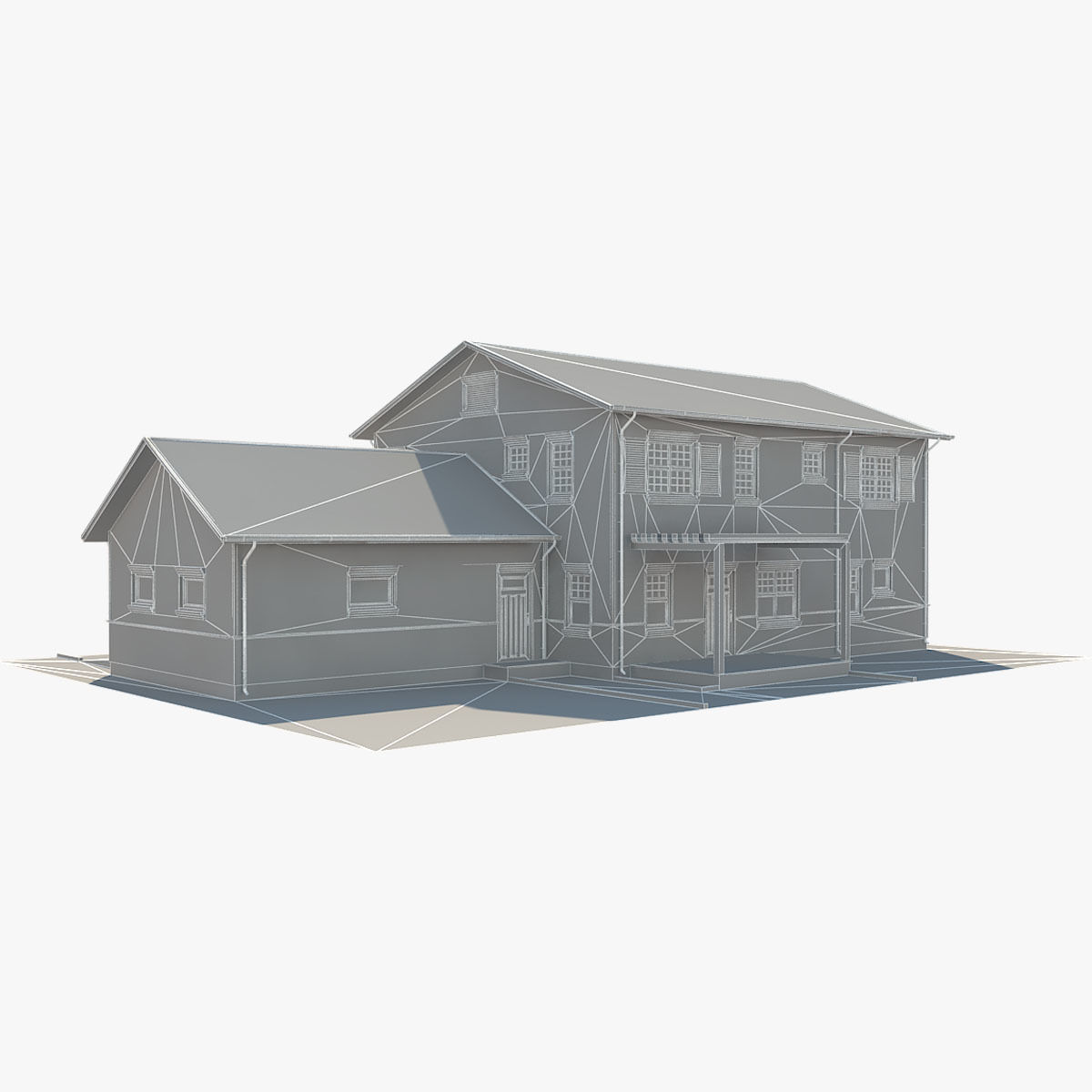 Traditional House 04 Low-poly 3D model_7