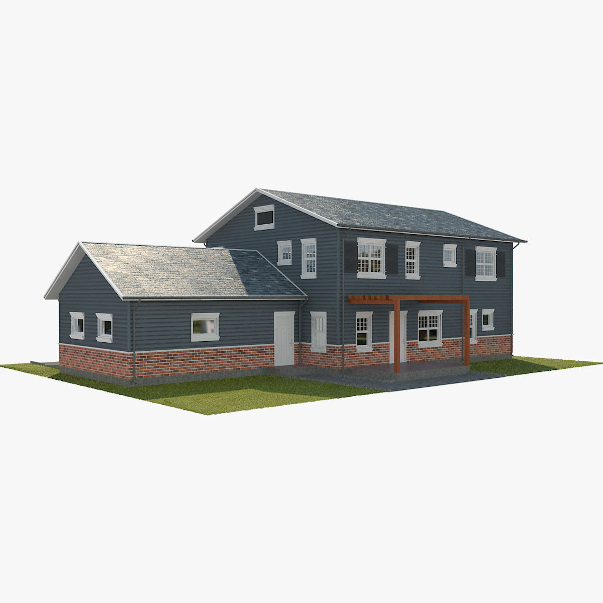 Traditional House 04 Low-poly 3D model_2