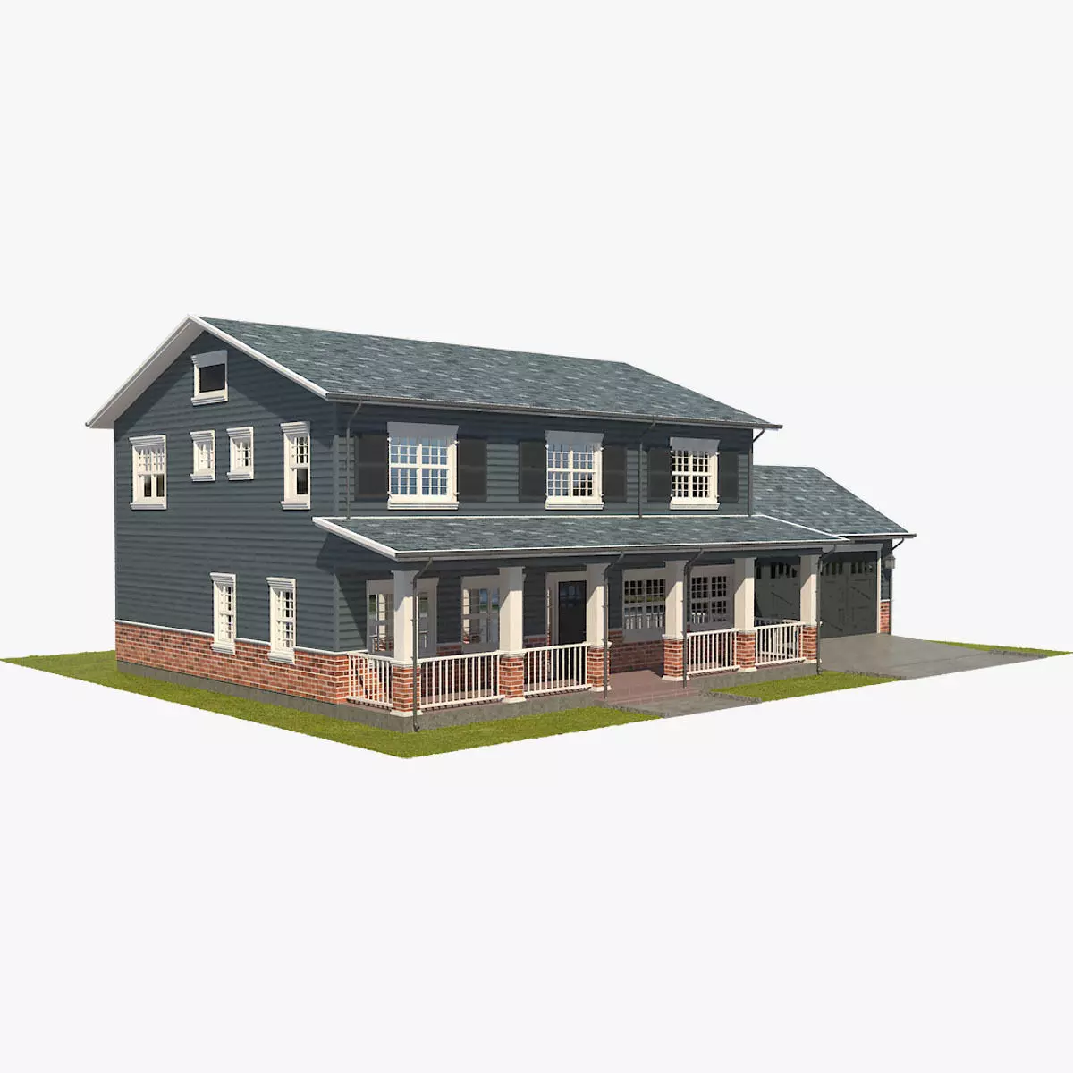 Traditional House 04 Low-poly 3D model_0