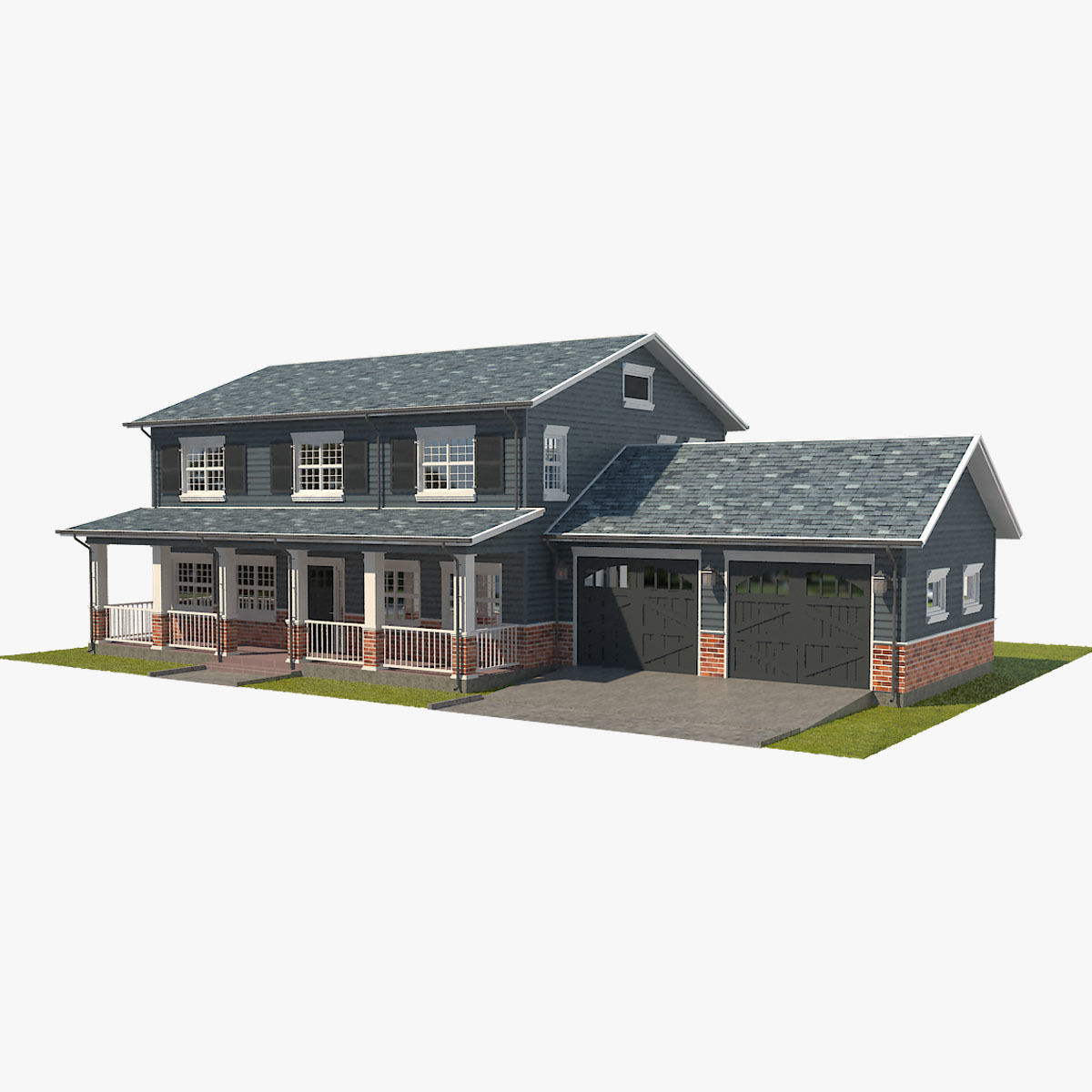 Traditional House 04 Low-poly 3D model_1