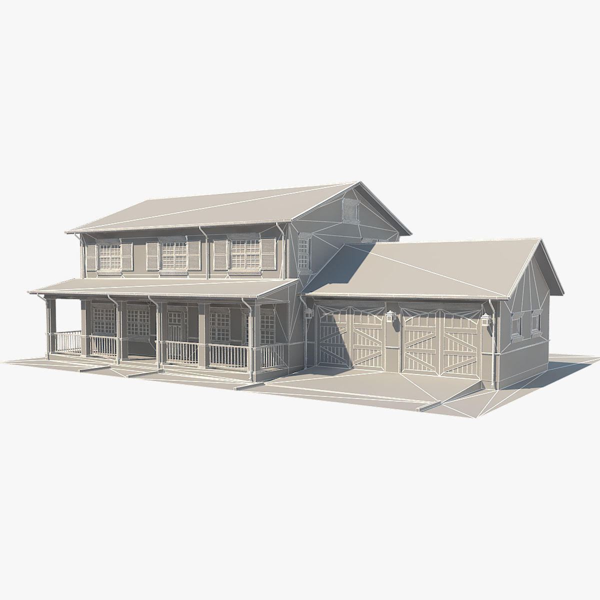 Traditional House 04 Low-poly 3D model_8