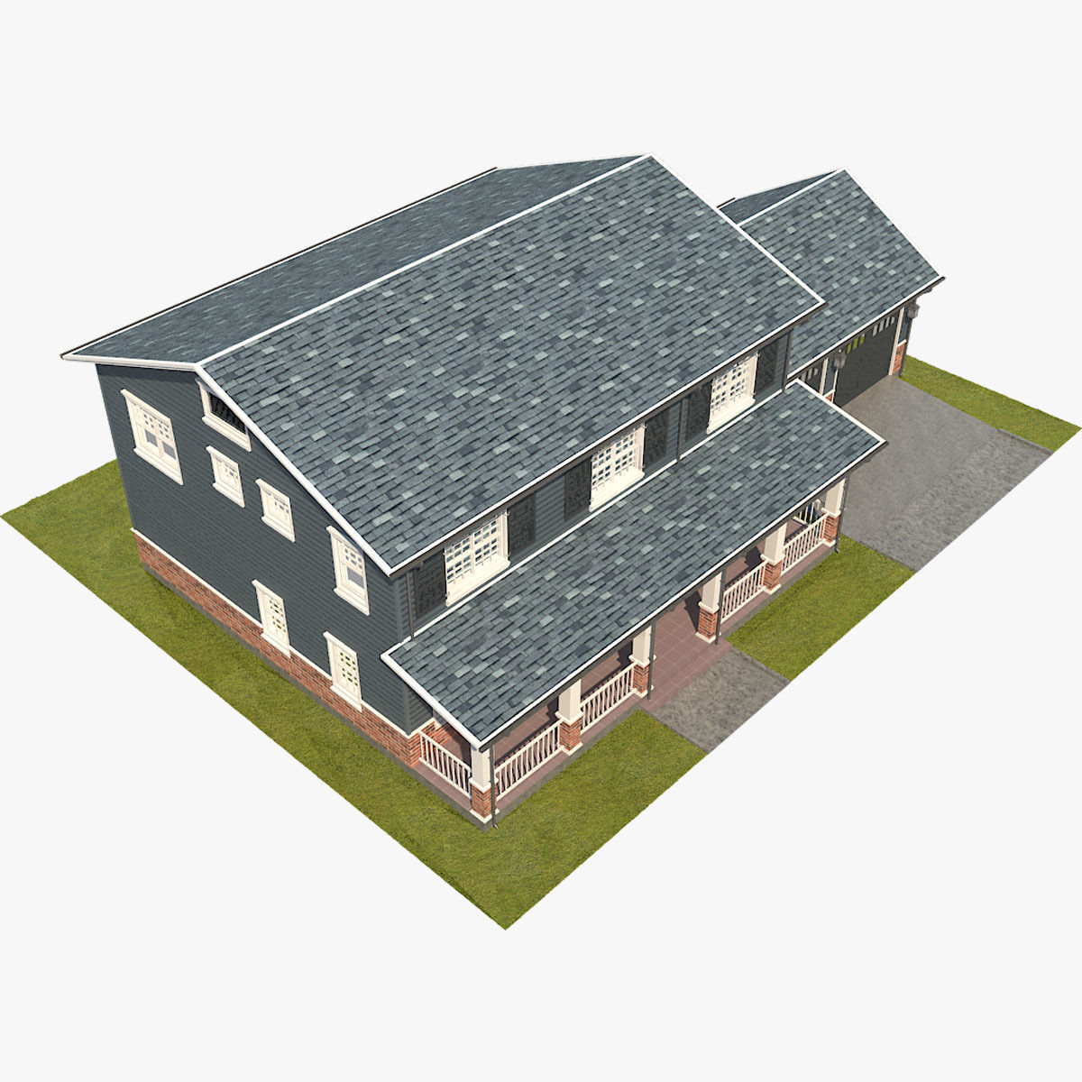 Traditional House 04 Low-poly 3D model_4