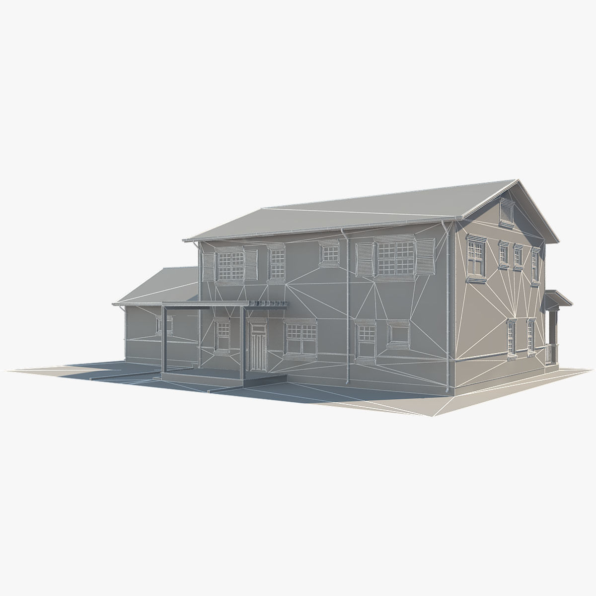 Traditional House 04 Low-poly 3D model_9