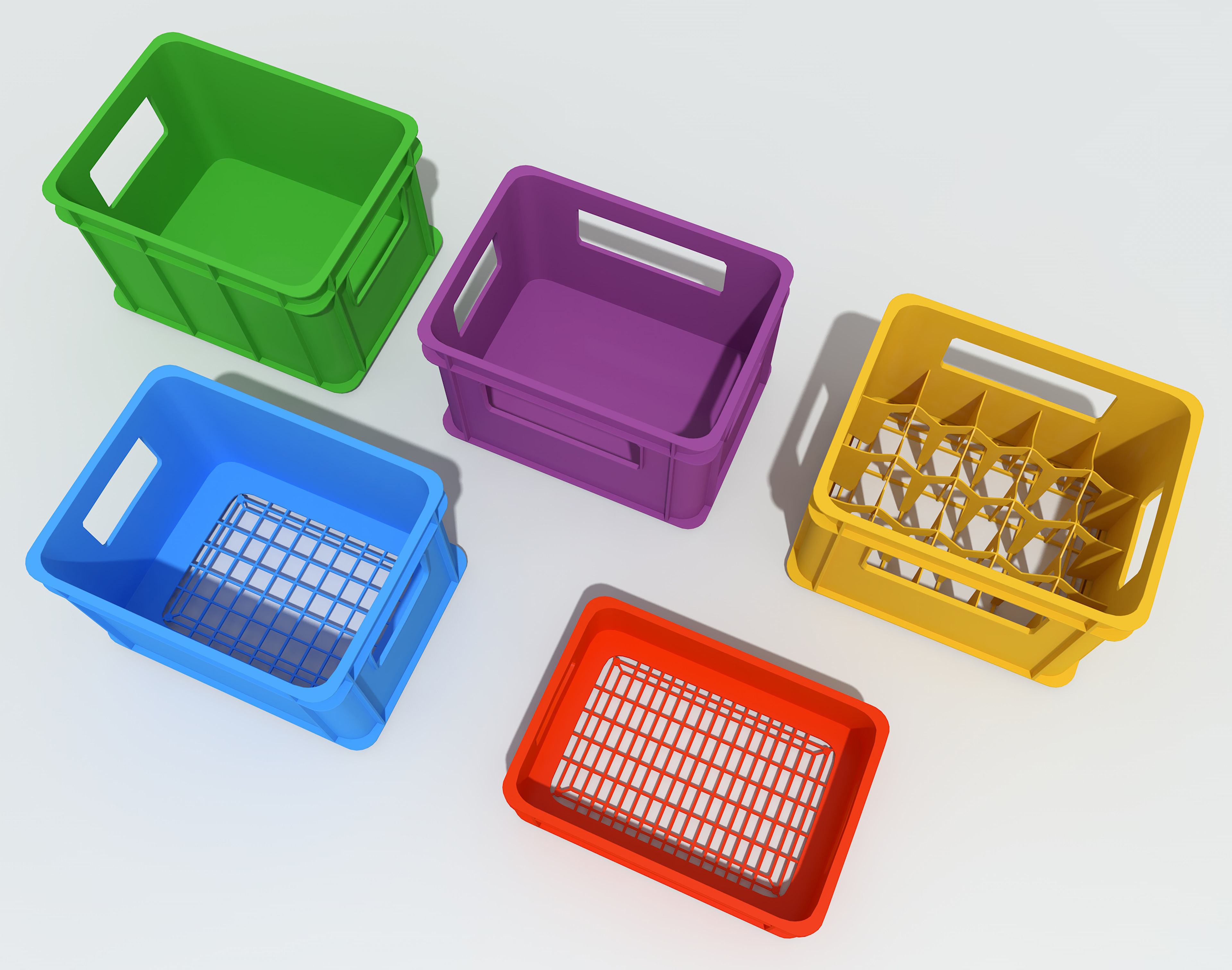 Plastic crate 3D model_1