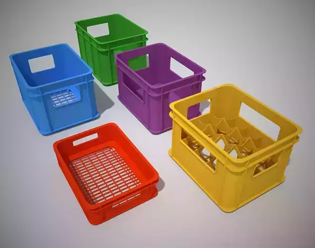 Plastic crate 3D model