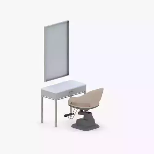 0892 - Hairdresser Chair Low-poly 3D model