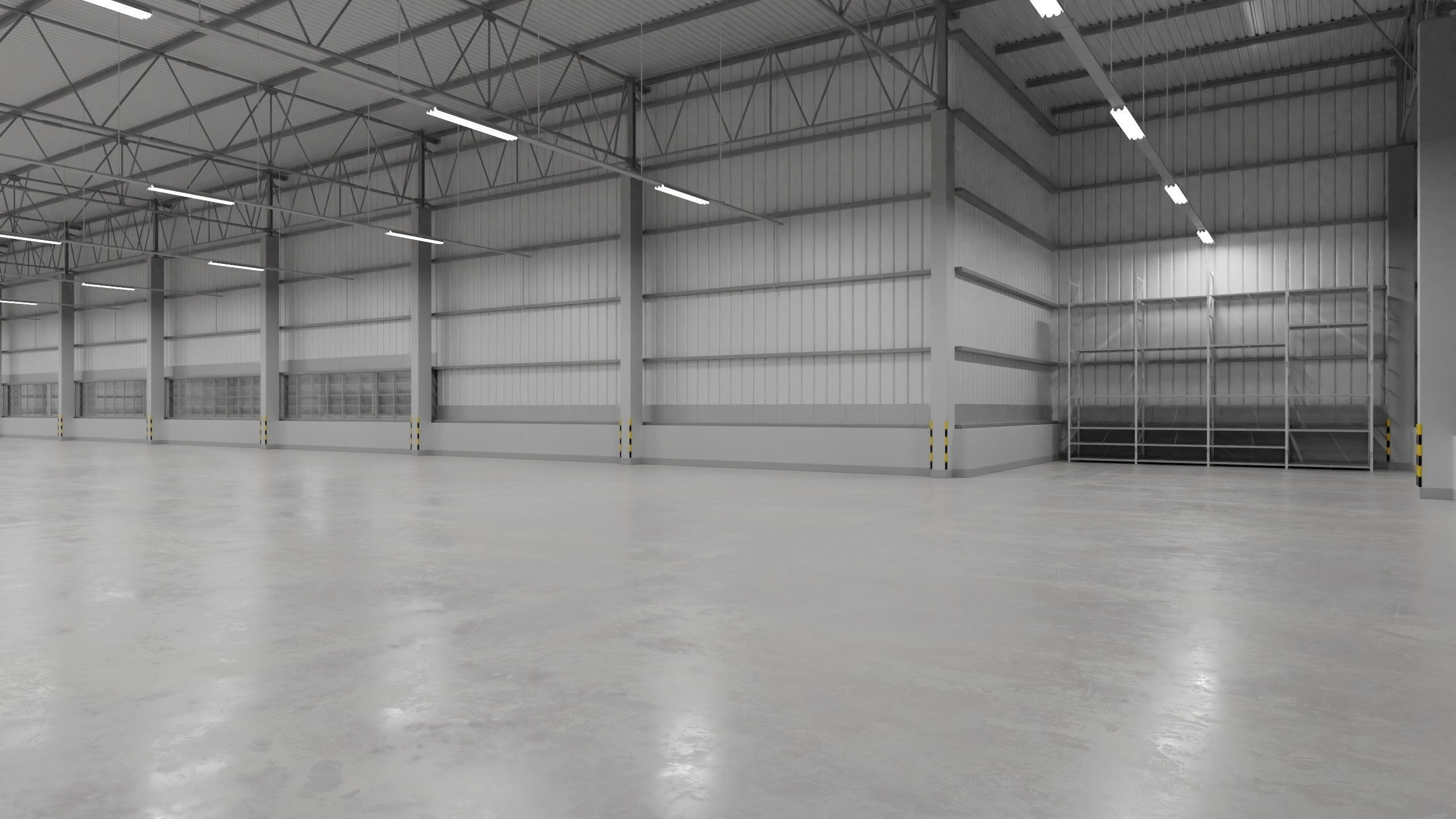 Warehouse Interior 9 Low-poly 3D model_3