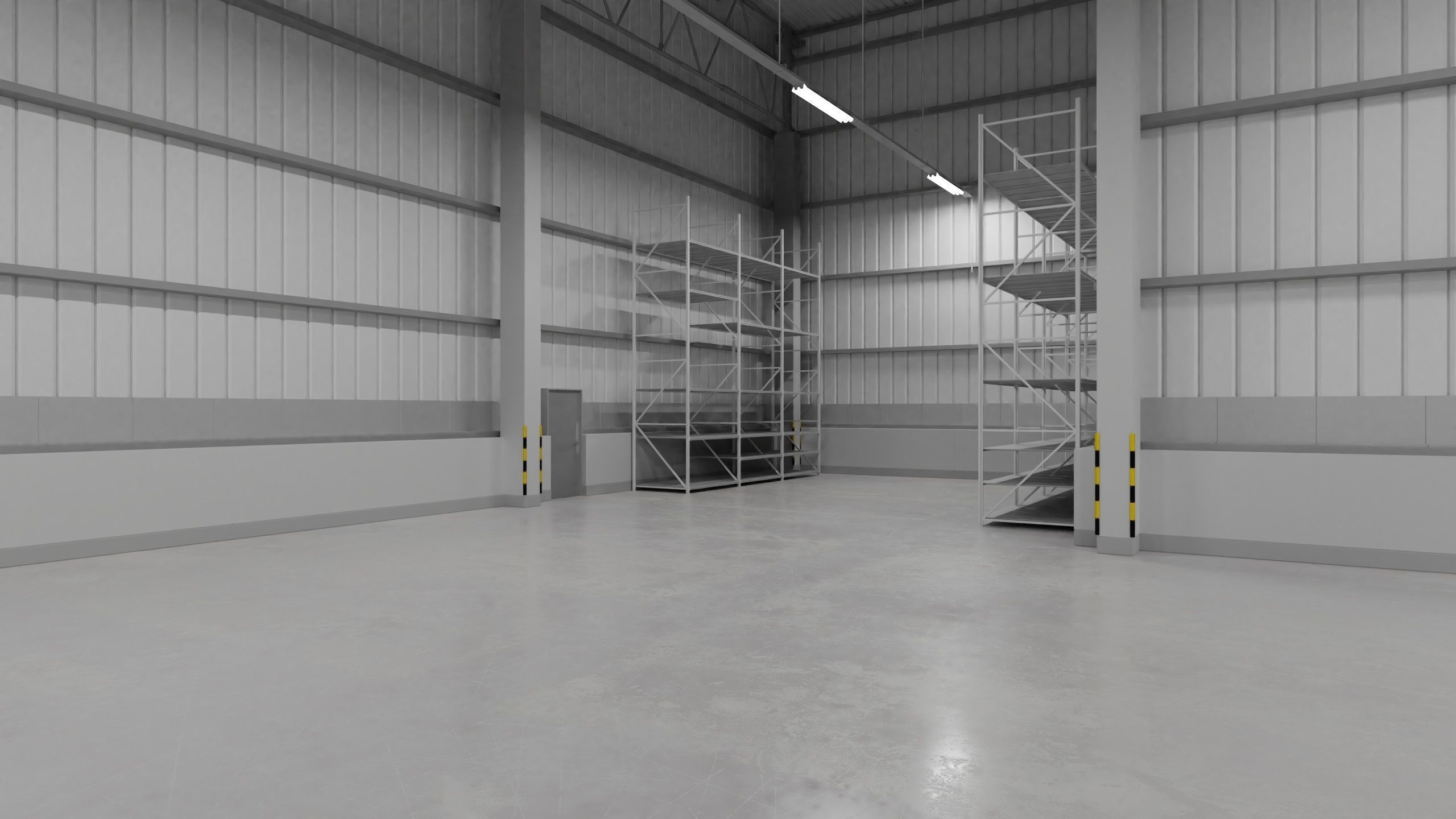 Warehouse Interior 9 Low-poly 3D model_2