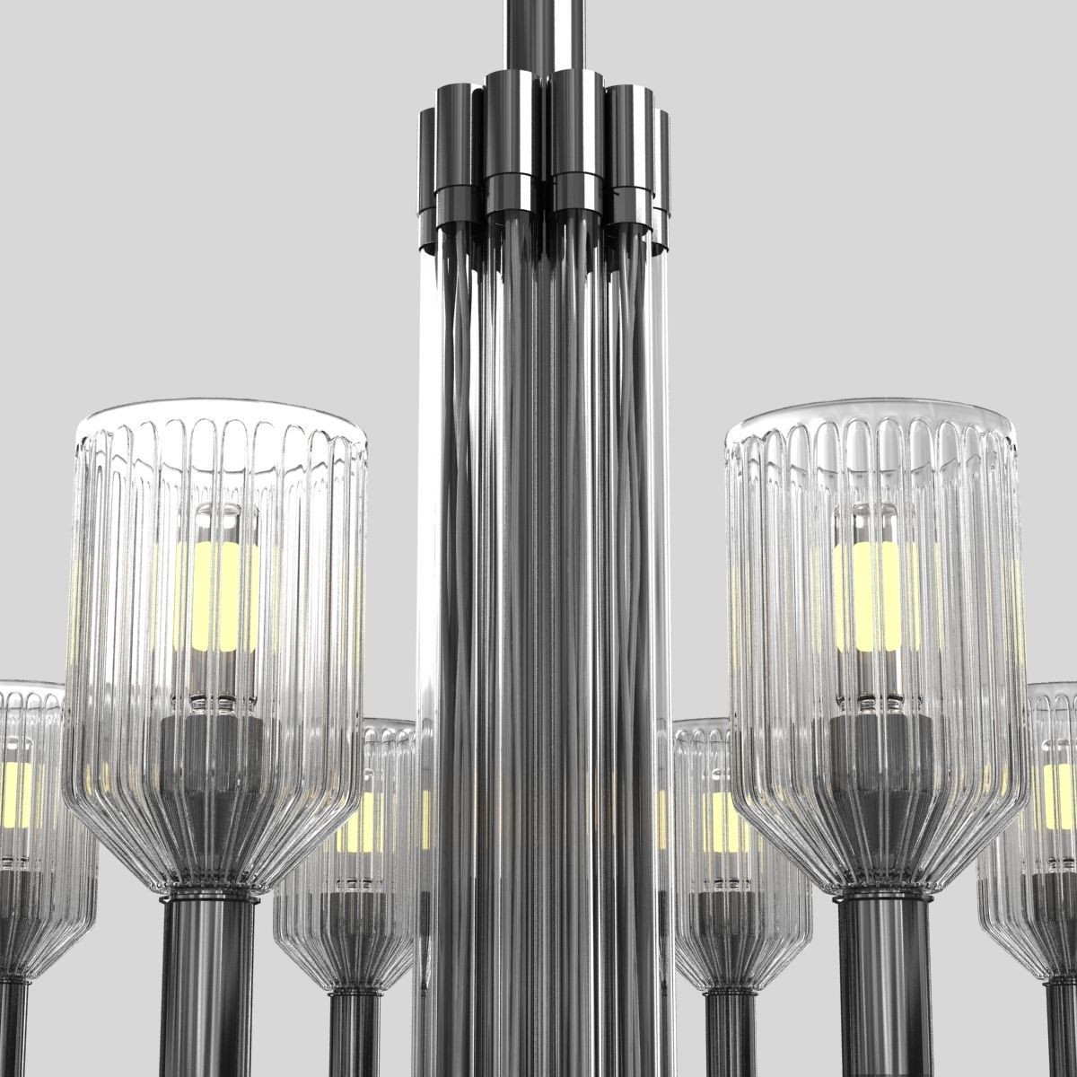 Reverie Medium Single Tier Chandelier Visual Comfort 3D model_6