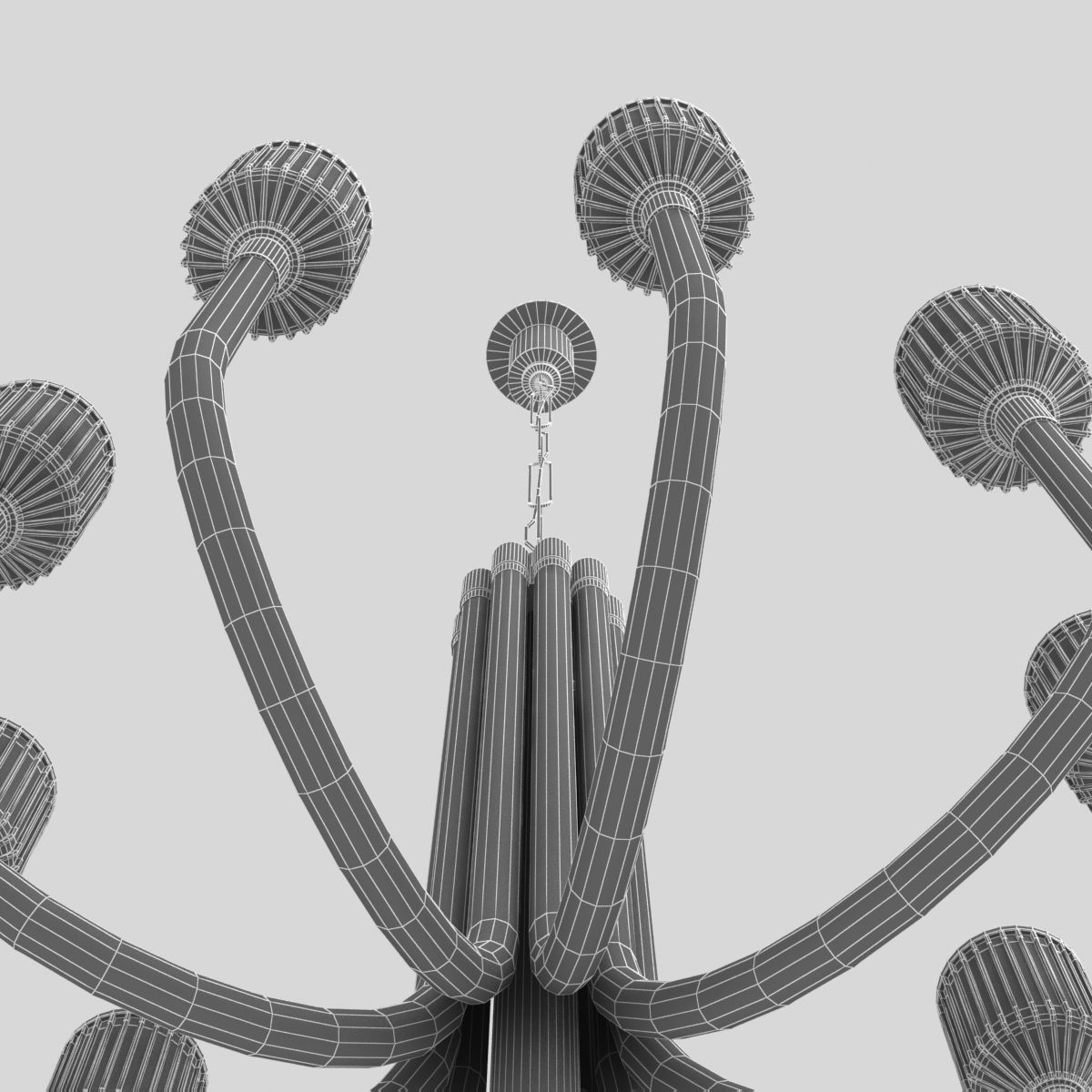 Reverie Medium Single Tier Chandelier Visual Comfort 3D model_2