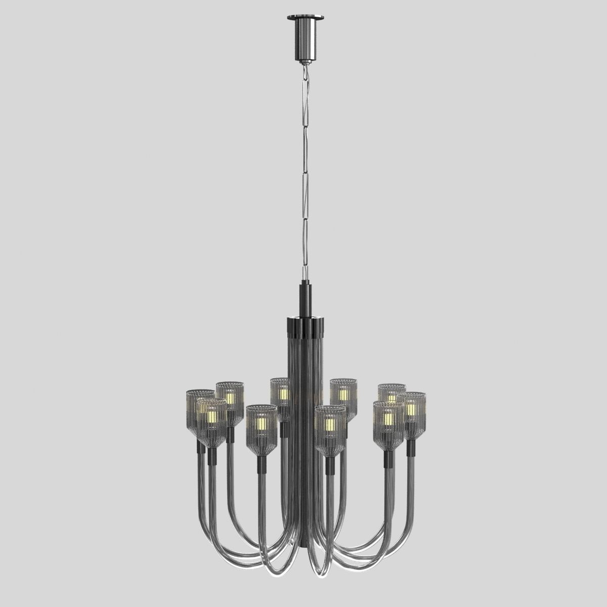 Reverie Medium Single Tier Chandelier Visual Comfort 3D model_1