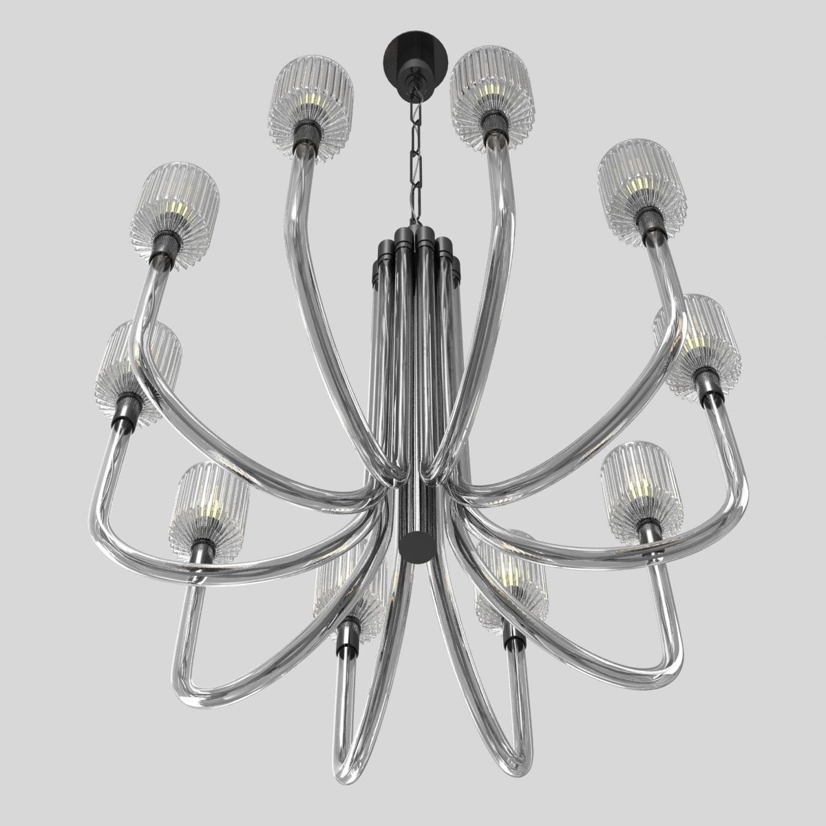Reverie Medium Single Tier Chandelier Visual Comfort 3D model_5