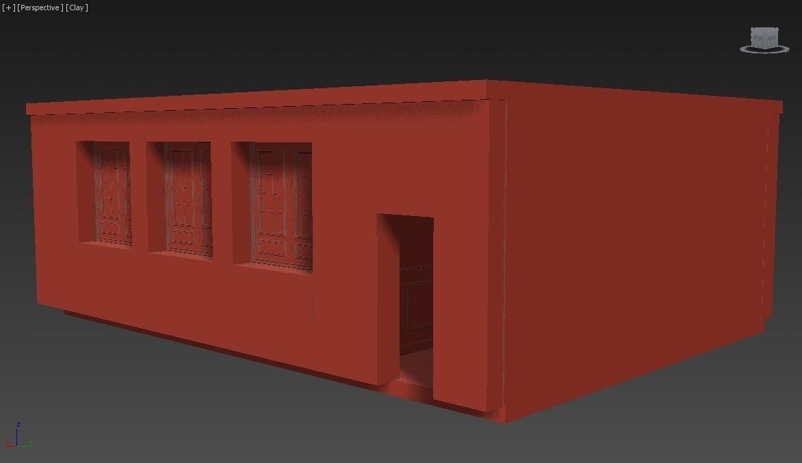 Interior Classic Room - Retro Scene - Vintage Boiserie Low-poly 3D model_8