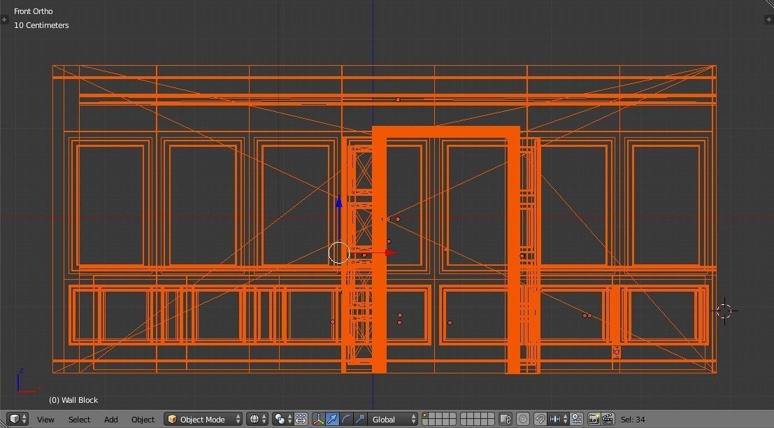 Interior Classic Room - Retro Scene - Vintage Boiserie Low-poly 3D model_38