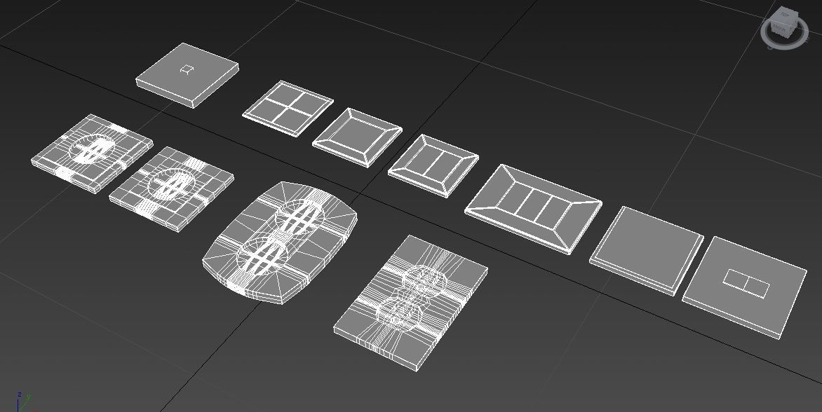 Modern Electrical switches and sockets collection - 11 Items Low-poly 3D model_22