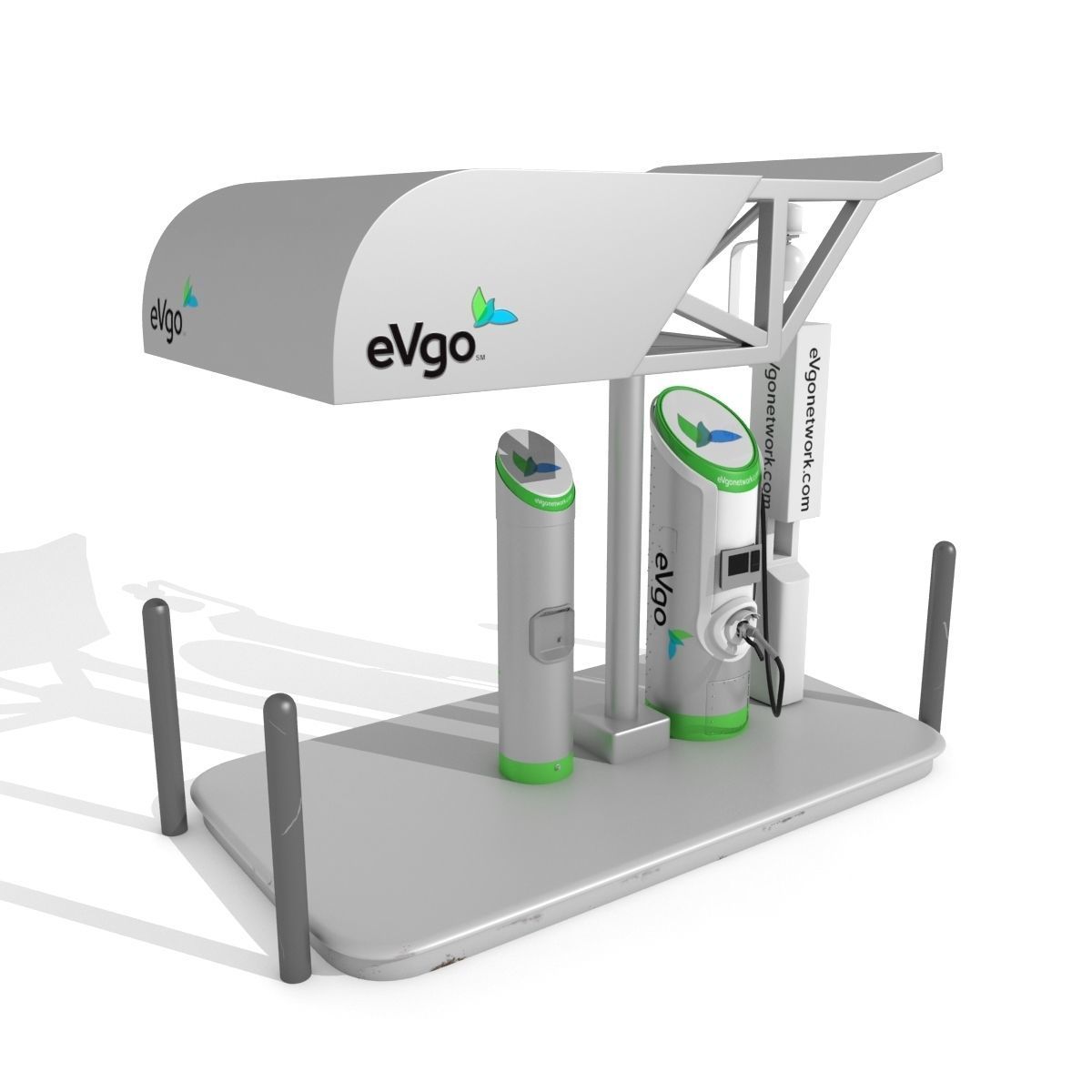 Electric Vehicle Charging Station eVgo 3D model_8