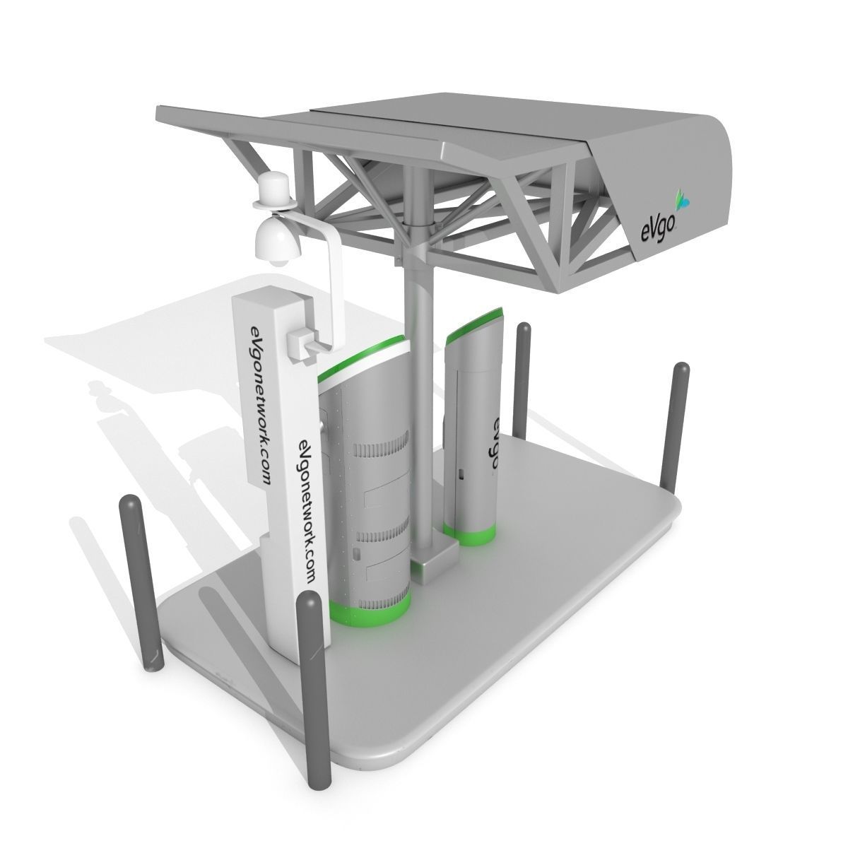 Electric Vehicle Charging Station eVgo 3D model_3
