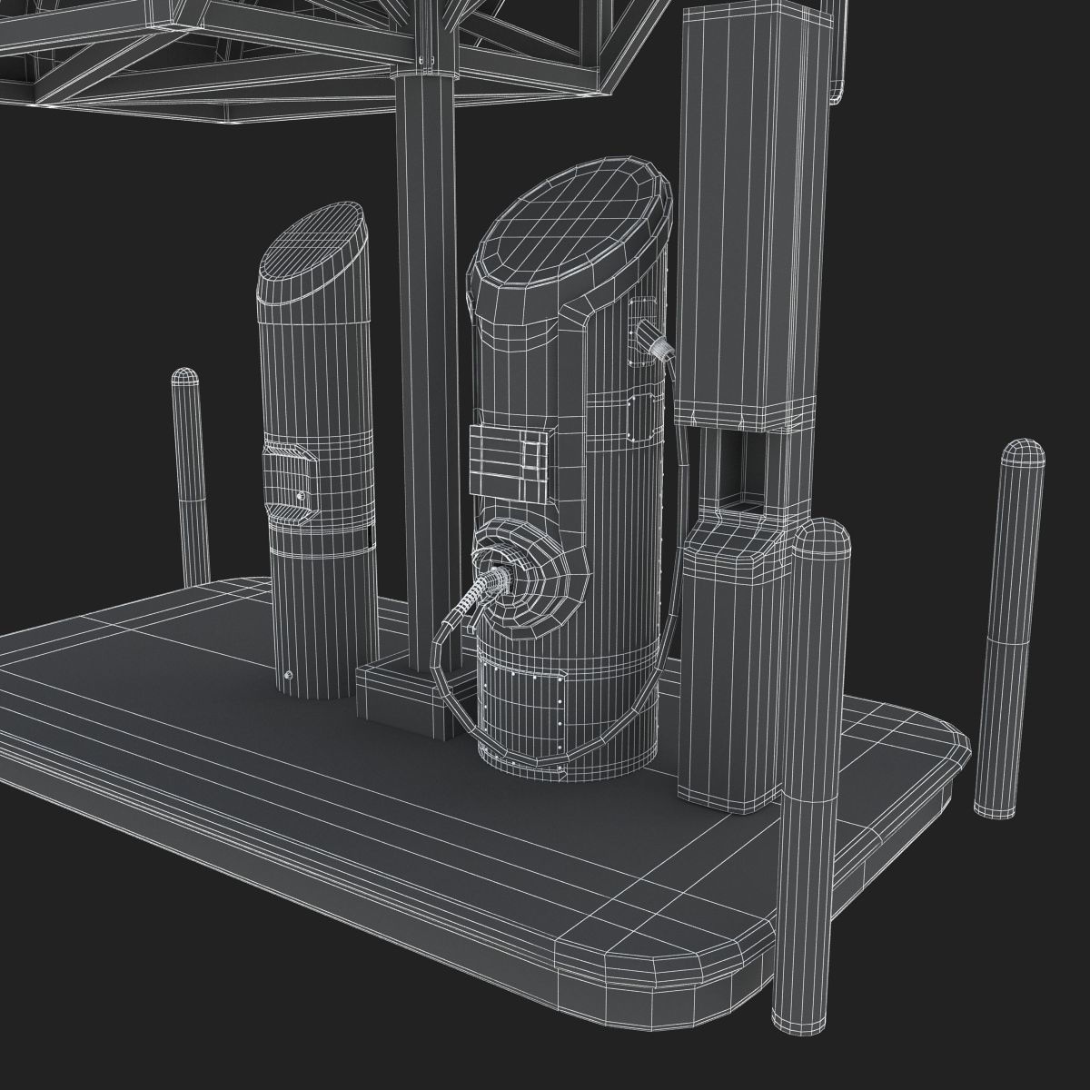Electric Vehicle Charging Station eVgo 3D model_13