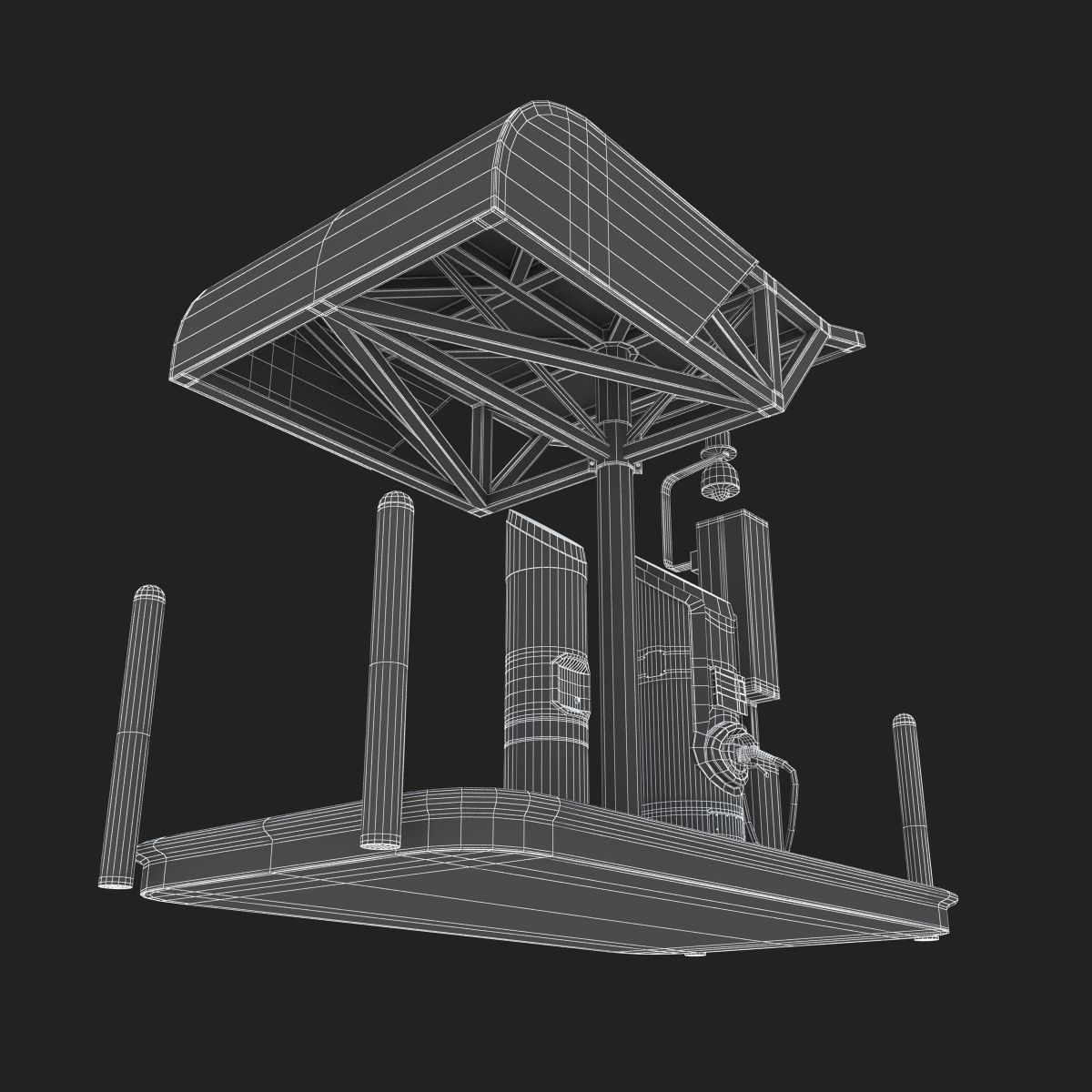 Electric Vehicle Charging Station eVgo 3D model_17