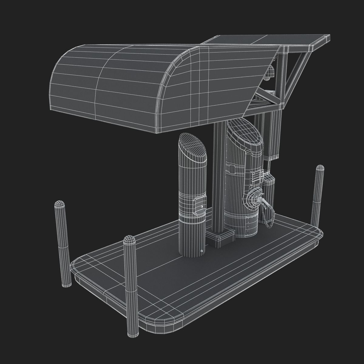 Electric Vehicle Charging Station eVgo 3D model_16