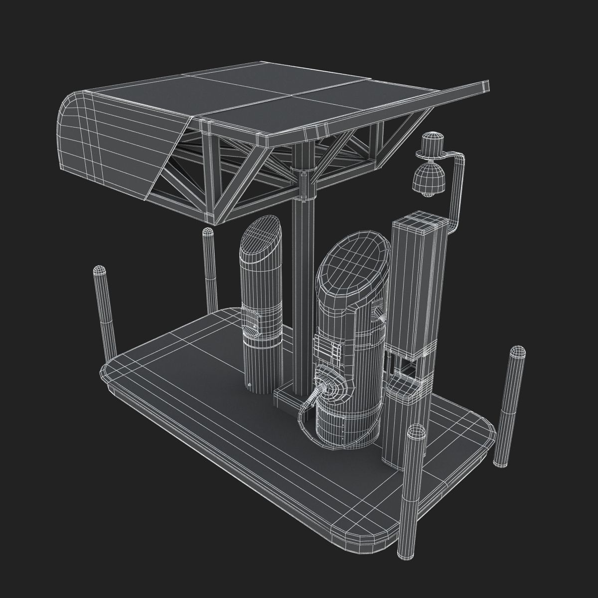 Electric Vehicle Charging Station eVgo 3D model_22