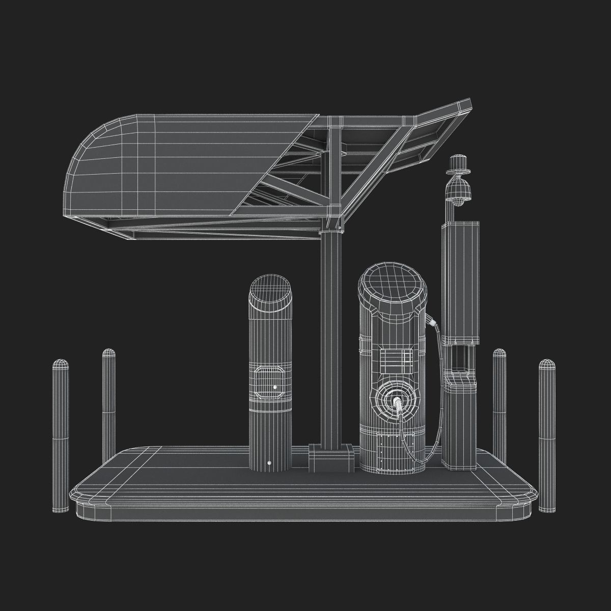 Electric Vehicle Charging Station eVgo 3D model_19