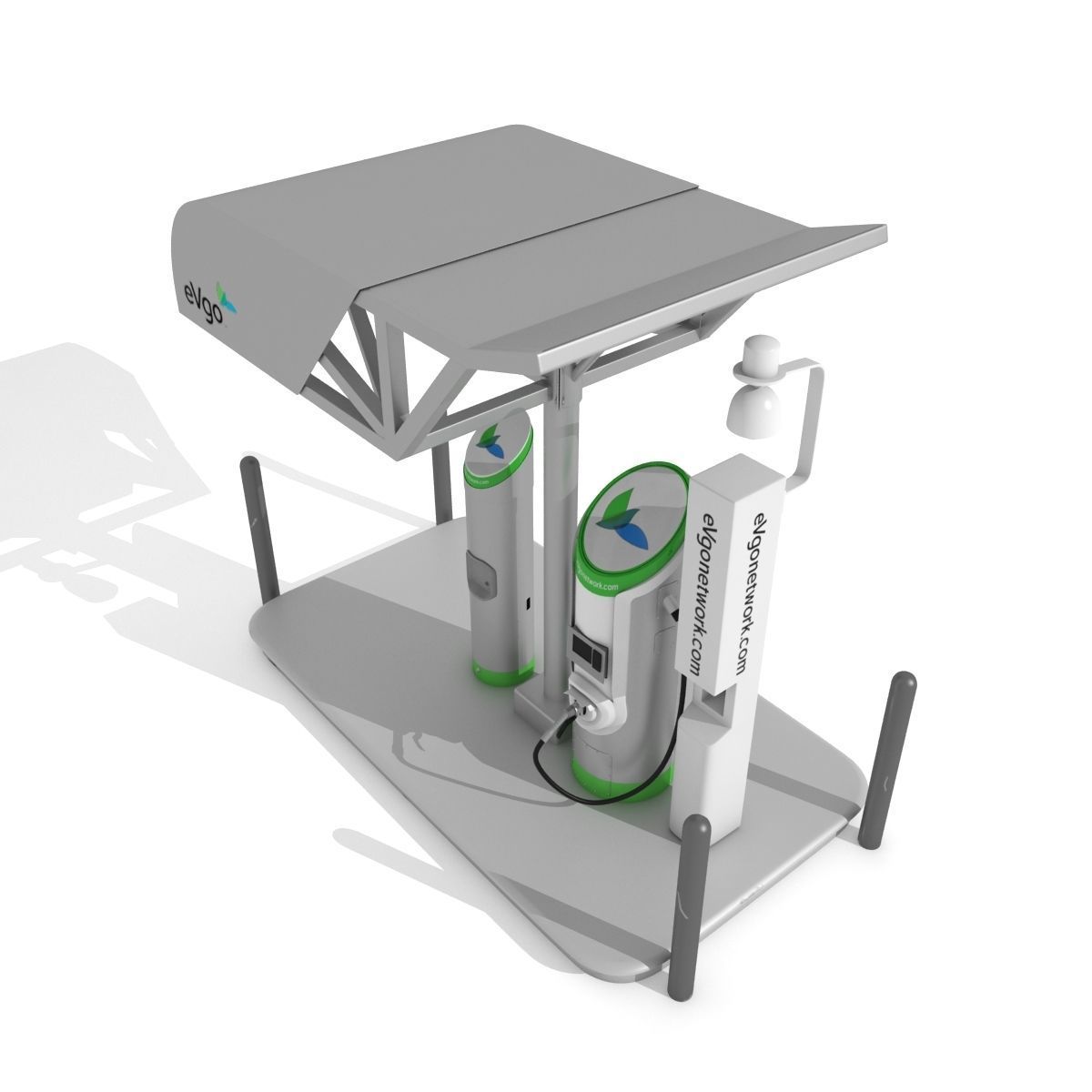 Electric Vehicle Charging Station eVgo 3D model_7