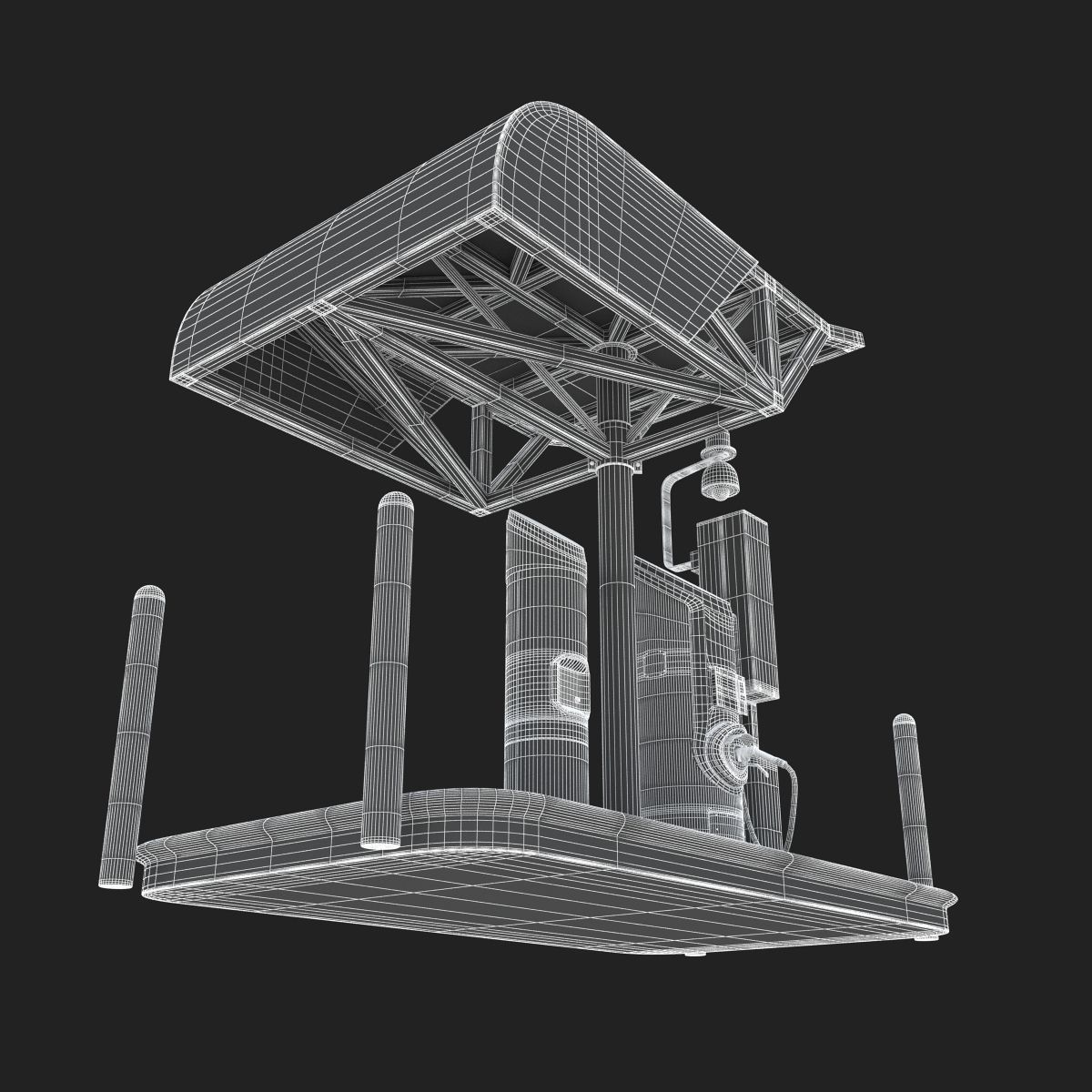 Electric Vehicle Charging Station eVgo 3D model_23