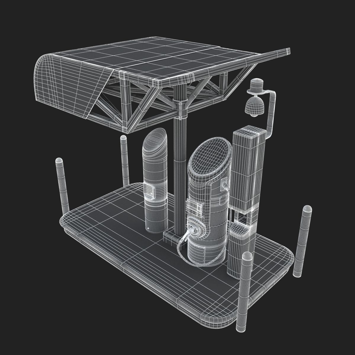 Electric Vehicle Charging Station eVgo 3D model_15